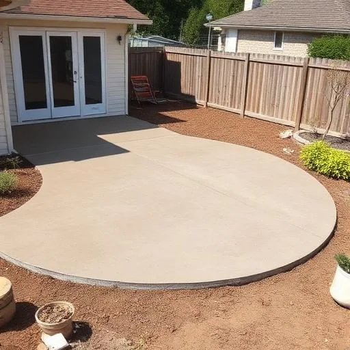 Concrete patio installation
